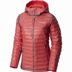 Columbia Womens OutDry Ex Gold Down Jacket Red Camellia / Spray